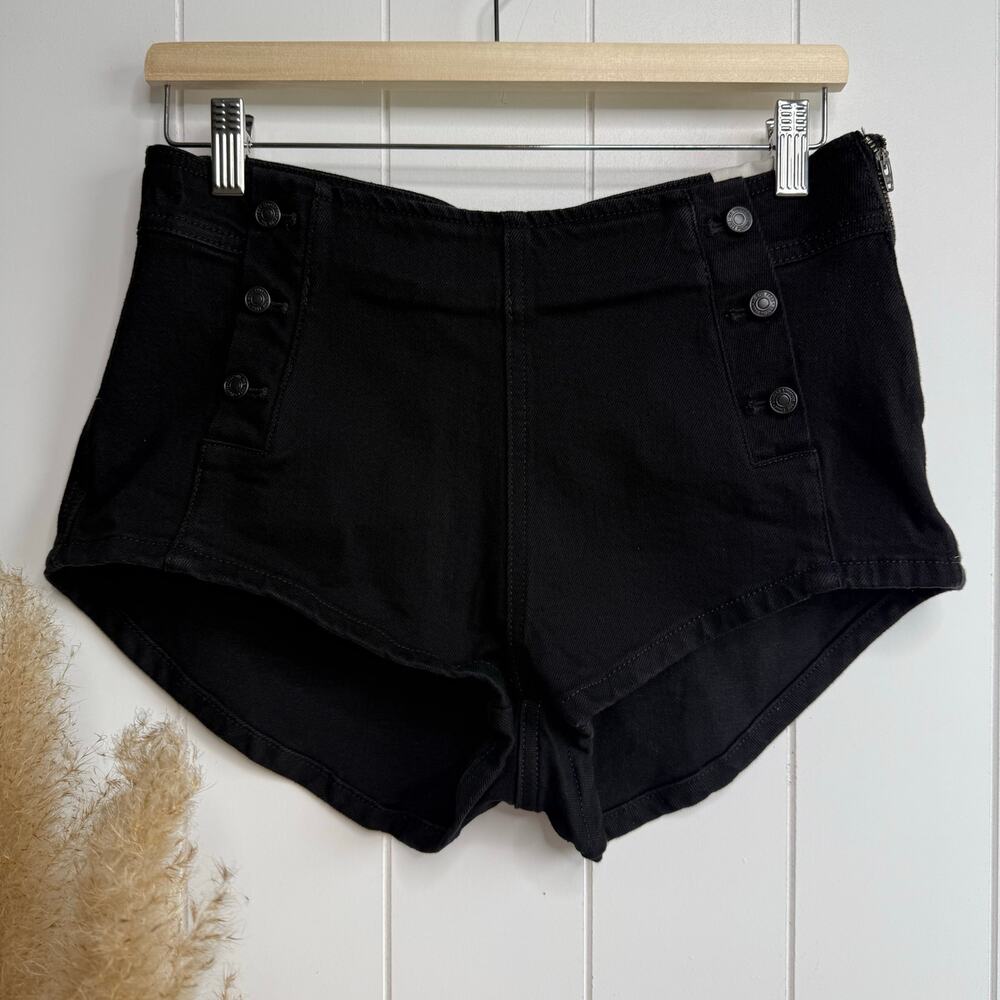 Free People shorts micro low rise cotton black summer spring 29 boho - Picture 4 of 8